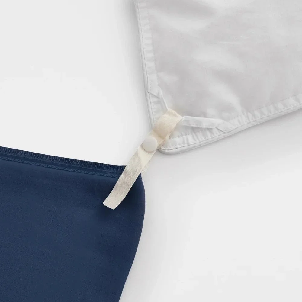 Doz By Sijo Bamboo‎ Duvet Cover Set Full/Queen Sapphire Two Shams Organic Bamboo